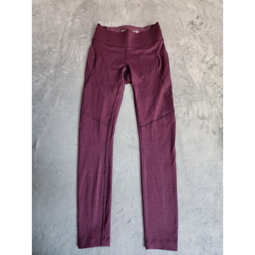 OUTDOOR VOICES Leggings Women XS 7/8 Athletic Tight Maroon Red Purple